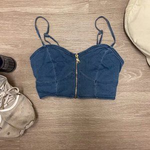 Tally Weijl Denim Crop Top